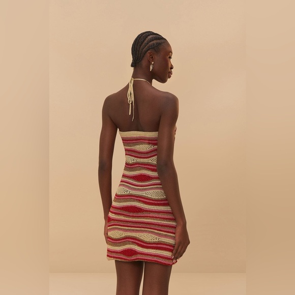 FARM Rio Red and Cream Mini Dress - Picture 3 of 3